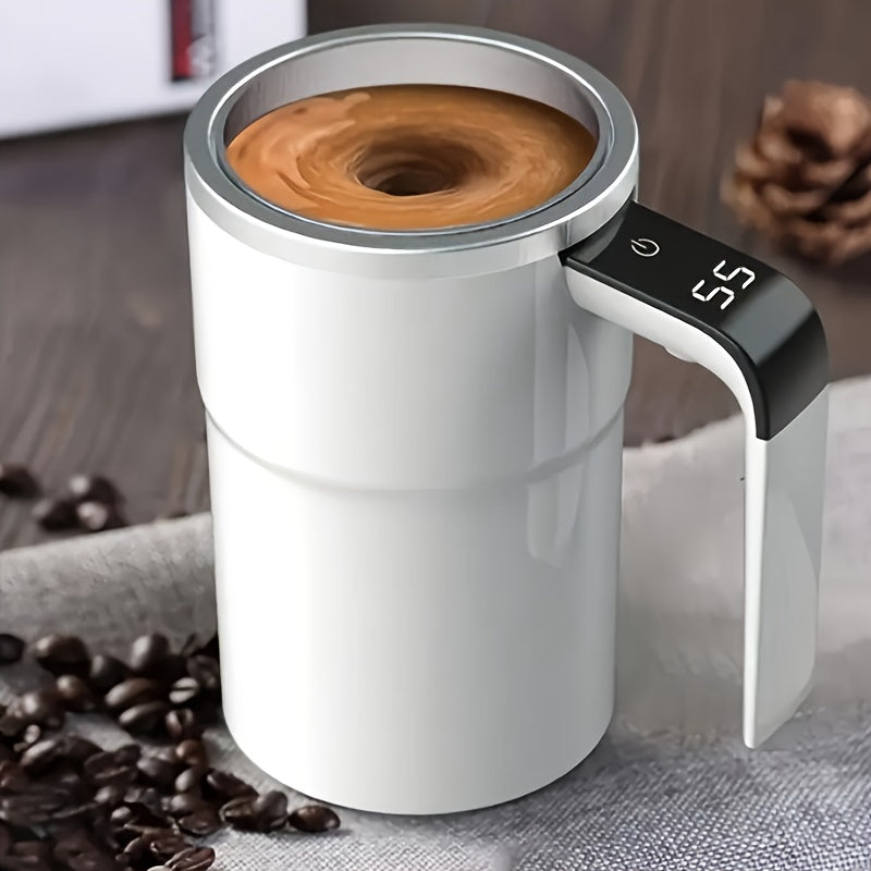 Taza de café con autorrevolvido y pantalla de temperatura