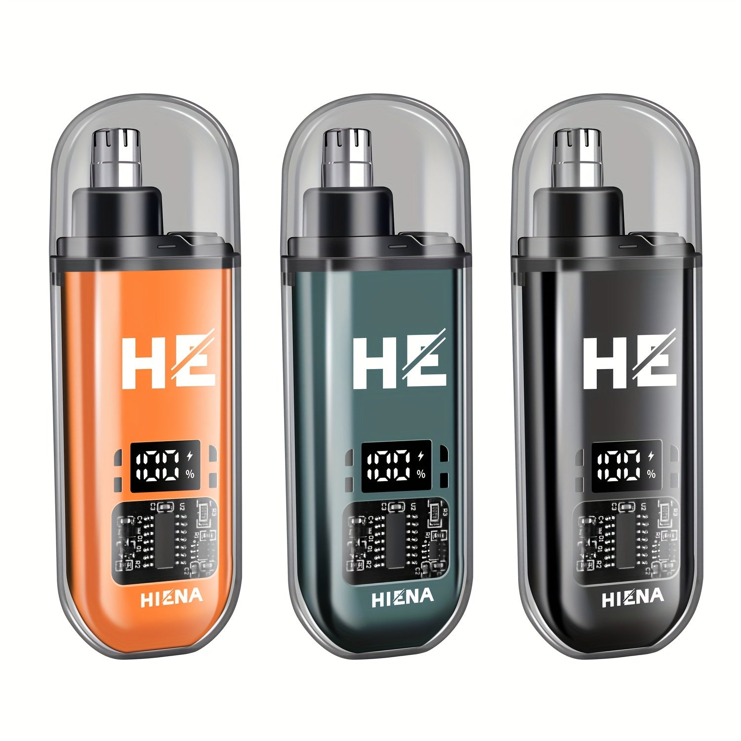 Electric Nose and Ear Hair Trimmer for Men and Women Stainless Steel Head Digital Display USB Rechargeable in 3 Colors