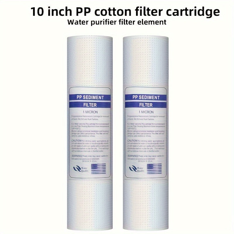 Oldindan filtrlash uchun suv filtri kartrijasi 1 mikron 25.4cm PP universal eritilgan choʻkindi