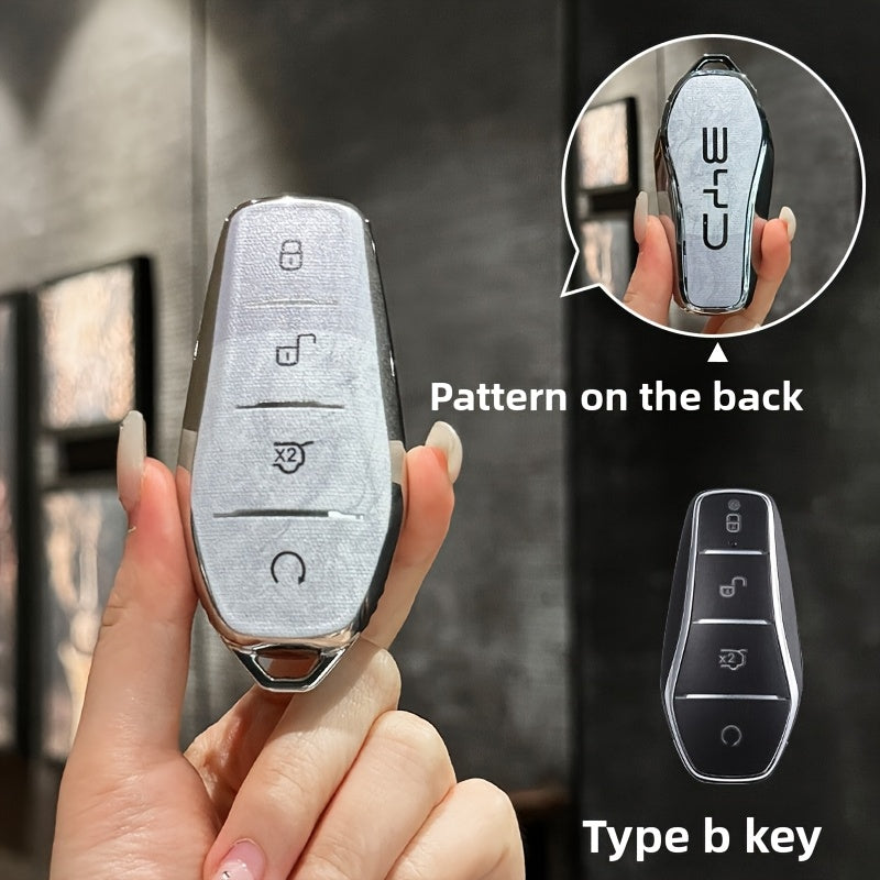 Funda protectora para llave de coche con botón de bloqueo para sedán SUV