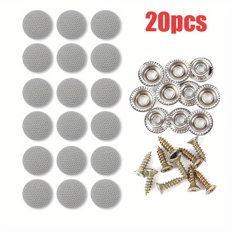 20 piezas de clips de fijación de material textil para reparación de cabeceras de techo de vehículo
