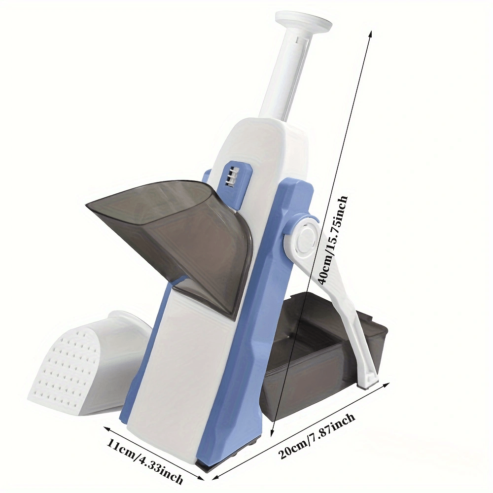 Manual Vegetable Cutter with Safety Lock, 10L, Versatile Metal Grater for Potatoes and Garlic