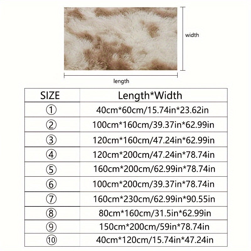 Alfombra de terciopelo con diseño de degradado tie-dye kaki para sala de estar o dormitorio tapete lavable