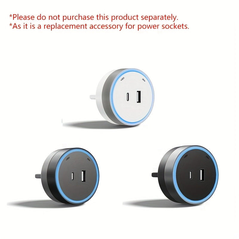 European Standard Rotating Wall Power Socket with USB Type C 220-240V Surface Mount