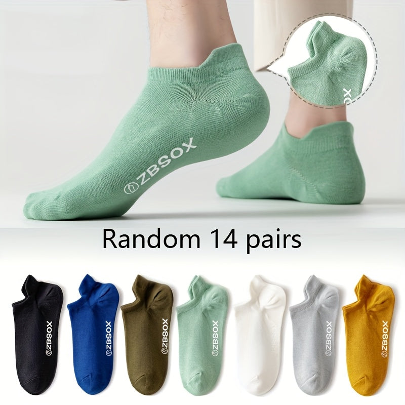 Men's Low-Cut Socks Breathable Anti-Odor Sweat-Absorbing Spring Summer