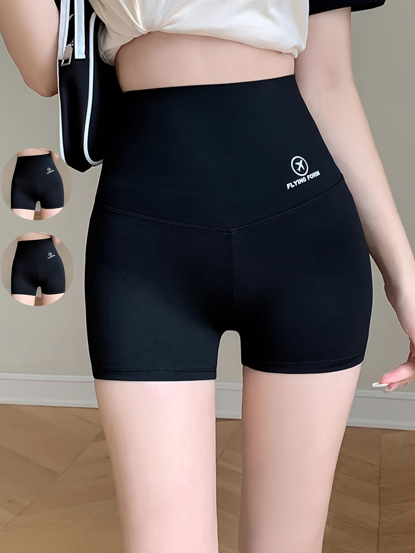 Women Shaping Pants Thin Summer Style Abdomen-Lifting Glute Support Anti-Slip Traceless Shorts 2 Pack