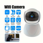 1080P HD Indoor Security Camera with Night Vision Auto-Tracking 355° View Wi-Fi Motion Detection
