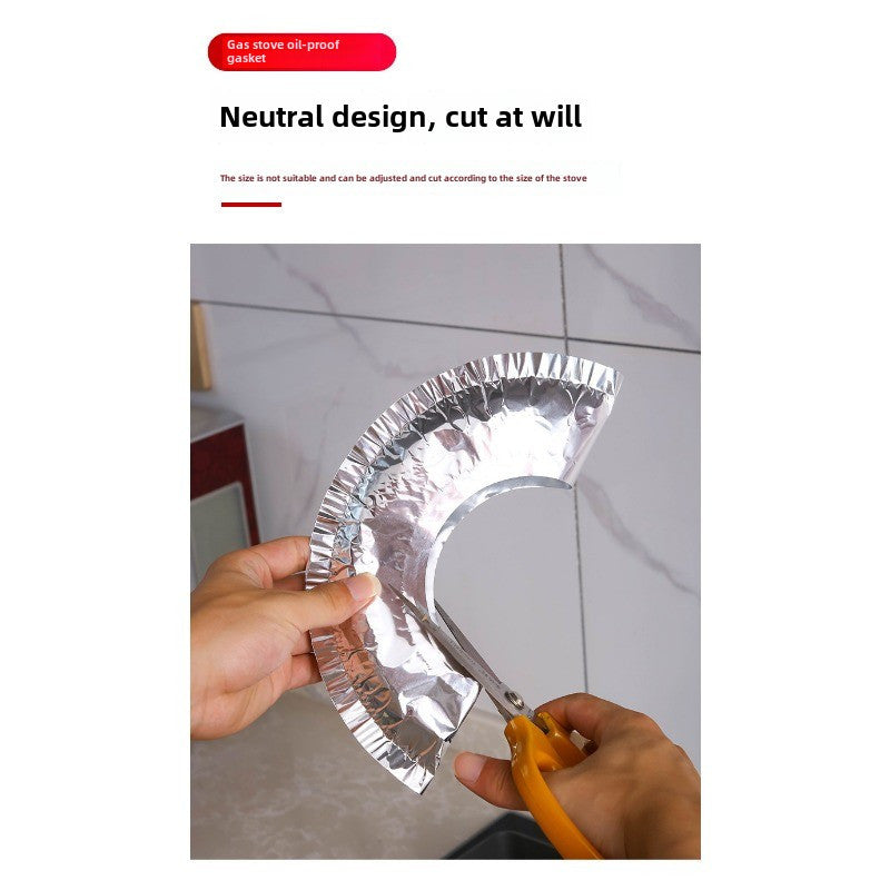 Oil-Proof Gas Stove Mat Protective Pad Round Square Kitchen Tin Paper