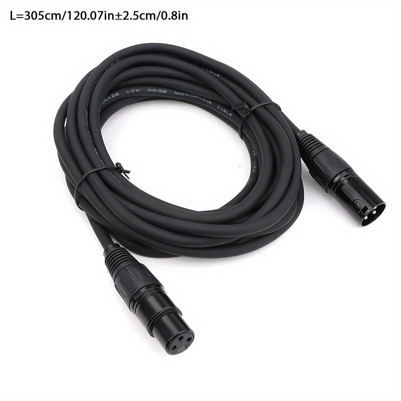 XLR Microphone Cable Male to Female 3-Pin Balanced Audio for KTV Radio Station
