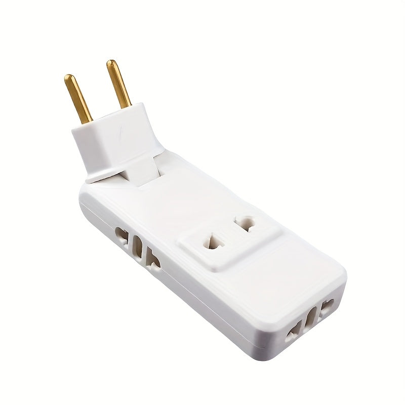 Европейский дорожный адаптер питания 4-в-1 с вращающейся вилкой, высокомощный преобразователь, белый
