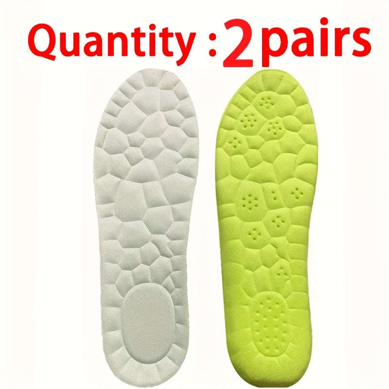 Plantillas de esponja elástica suaves y ligeras para deportes y zapatos casuales, 2 pares