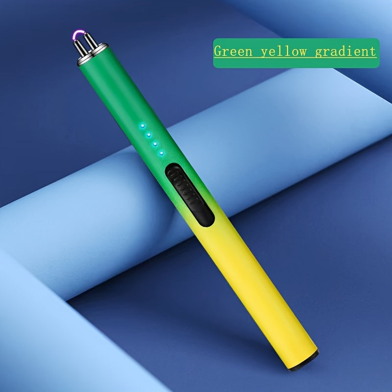 Gradient Color Arc Lighter USB Rechargeable Electric Candle Gas Stove