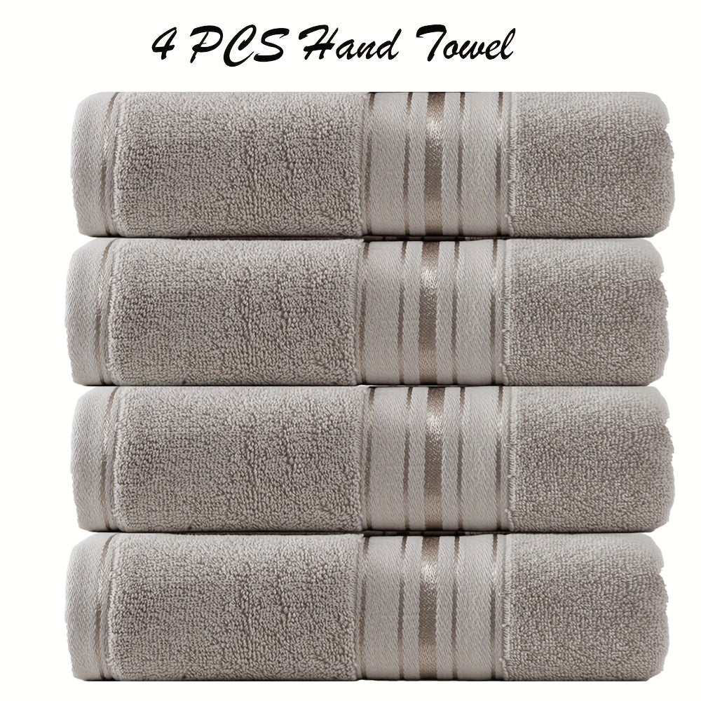 Cotton Towel Set 3 Pieces Includes Washcloth Hand Towel Bath Towel Absorbent Quick-Drying Soft