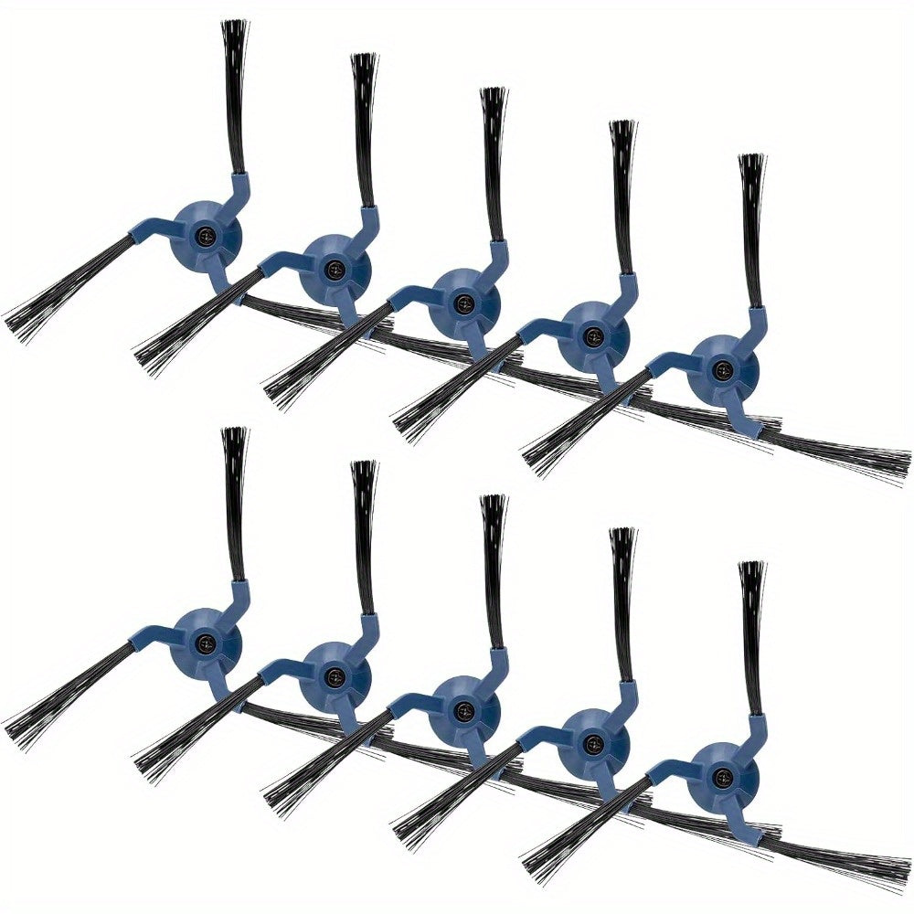 10 dona almashtirish yon cho'tkalar robot changyutgich uchun mustahkam plastmassa, ko'k kliplar