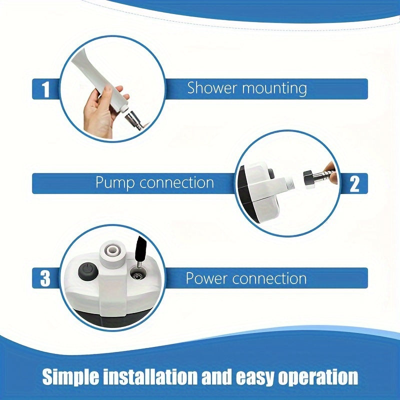 Portable Camping Shower Handheld Water Pump with Filtration 4-5L/min