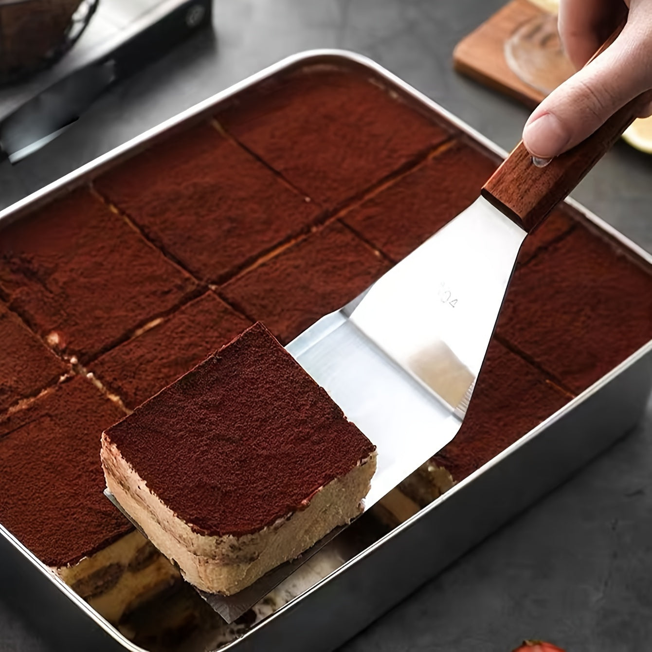 Stainless Steel Shovel Knife for Tiramisu Cake Steak with Slanted Mouth