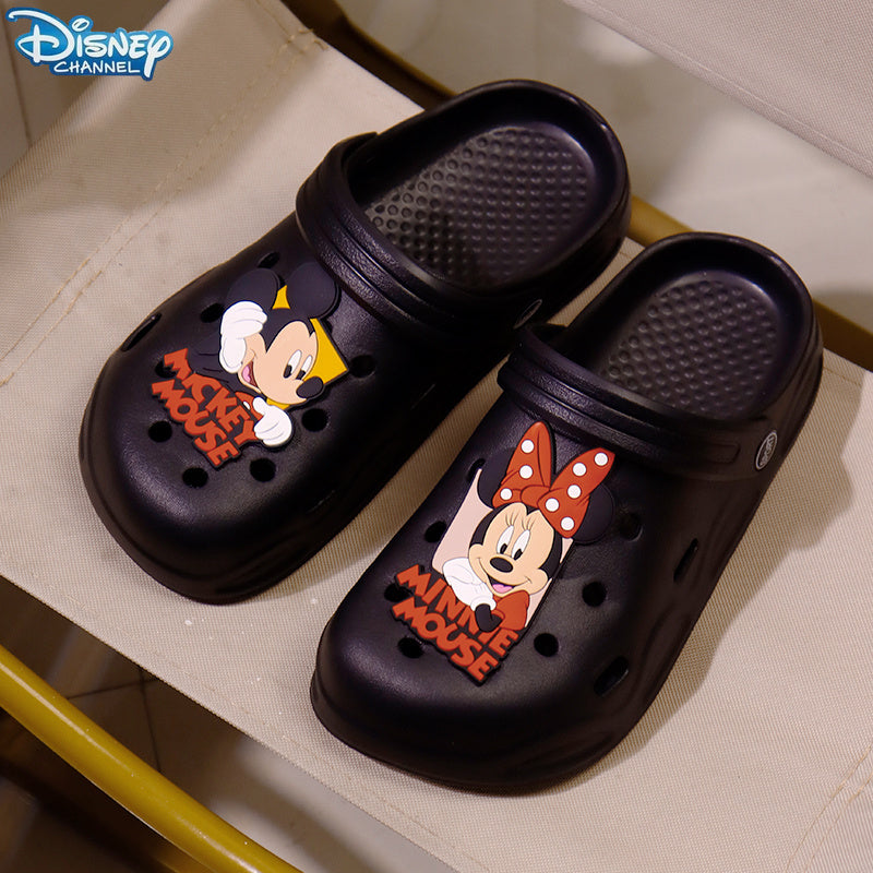 Kids Breathable Black Slip-On Sandals Casual Sports Pool Shoes