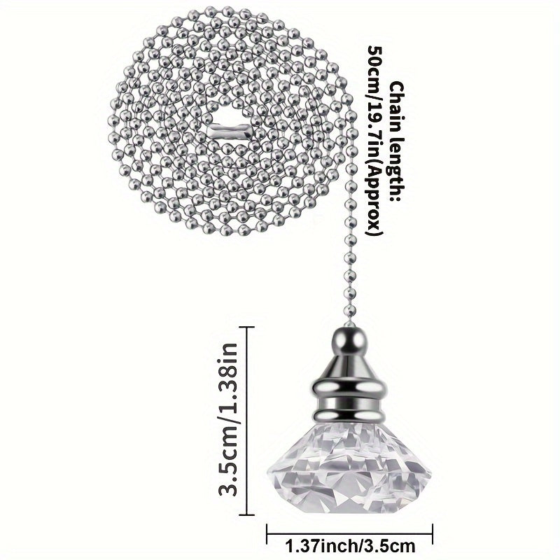 1/2/3/4 dona Kristall tortma zanjirli changyutgichlar uchun osma bezaklar