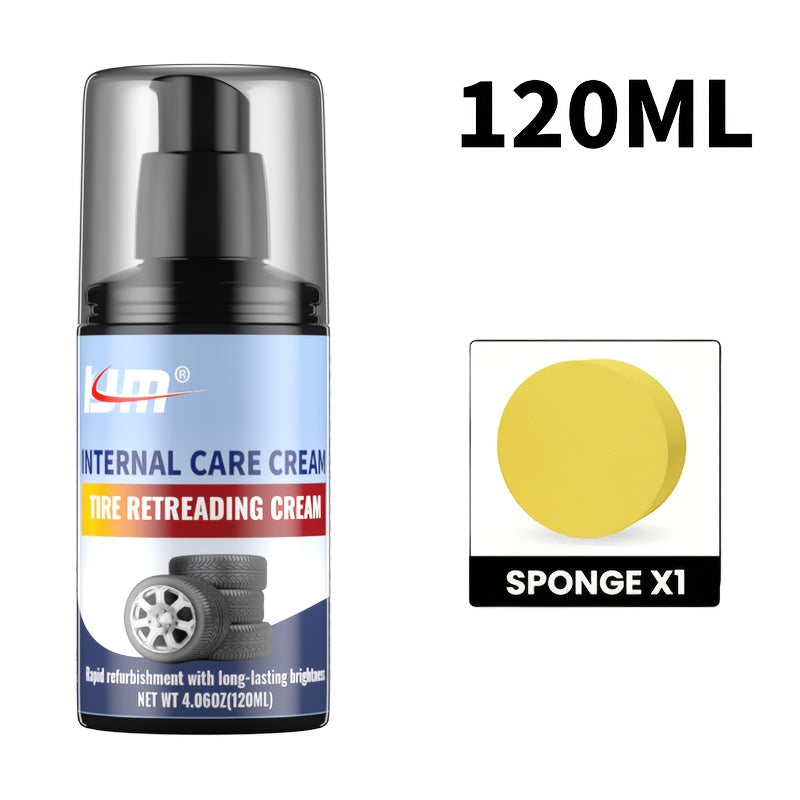 Cera brillante para neumáticos 120ml Protección contra el ennegrecimiento Mejorador de brillo para neumáticos de coche y SUV