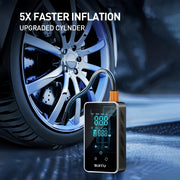 USB Rechargeable High-Pressure Air Pump for Cars Bikes Inflatables with 4000mAh Battery