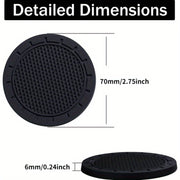 2pcs Car Cup Holder Coaster PVC Universal Auto Anti Slip Insert