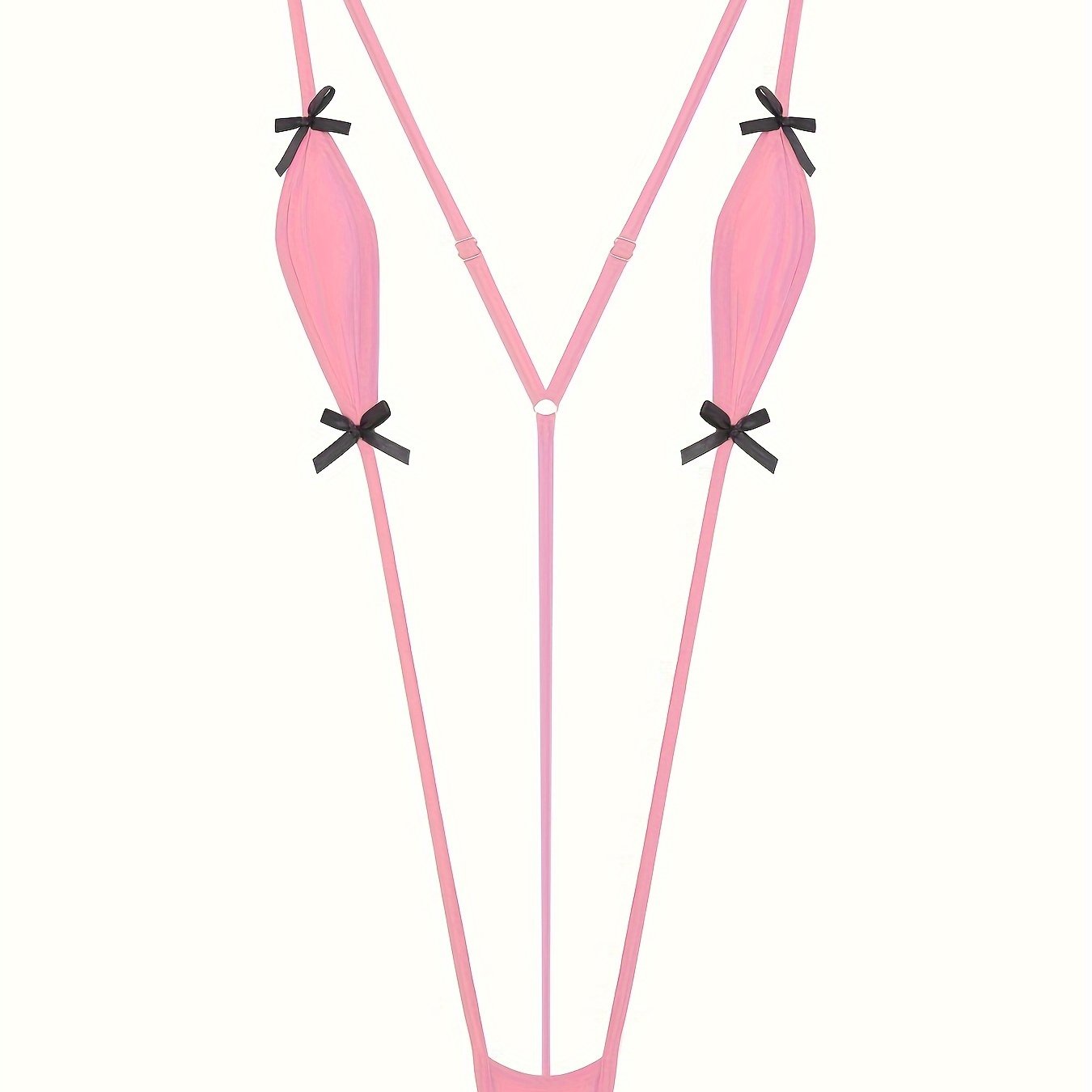 Ayollar uchun qora tikanli bodysuit, uch nuqtali charm dizayni bilan