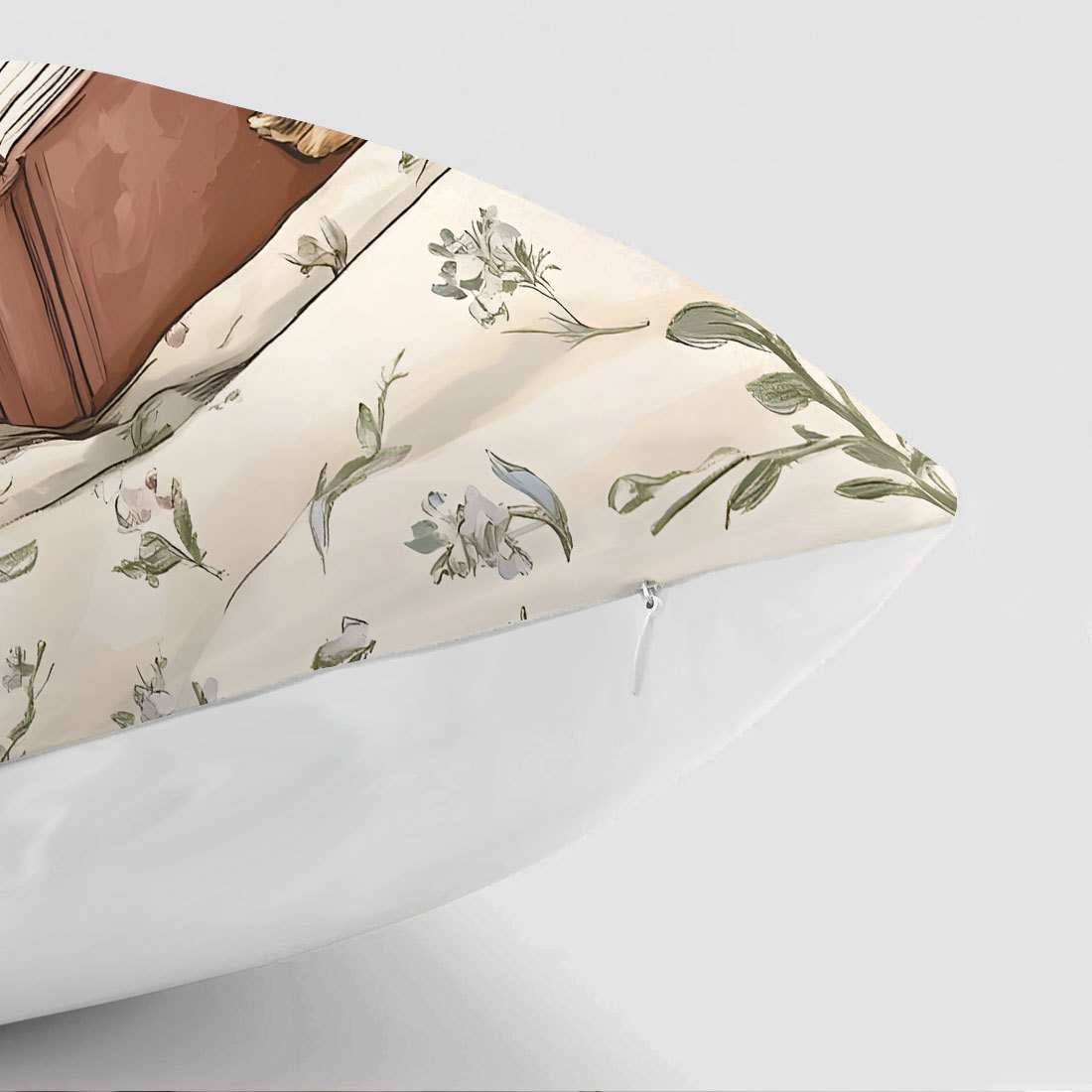 Easter Cartoon Rabbit Storybook Sofa Throw Pillow Cover 45x45cm Peach Skin Fabric