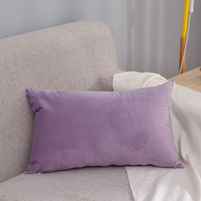 Velvet Pillow Cover Solid Color Cushion Cover for Sofa Bed Living Room 18x18 Inches