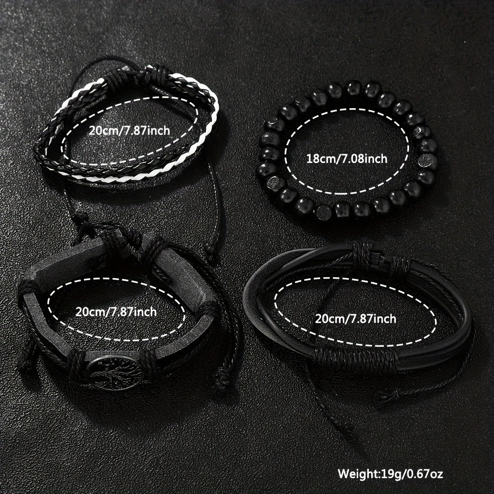 Men's Sports Quartz Watch and Bracelet Set Stainless Steel Band Zinc Alloy Case Date Feature Gift for Valentine's Easter Birthdays Autumn Festival Holidays