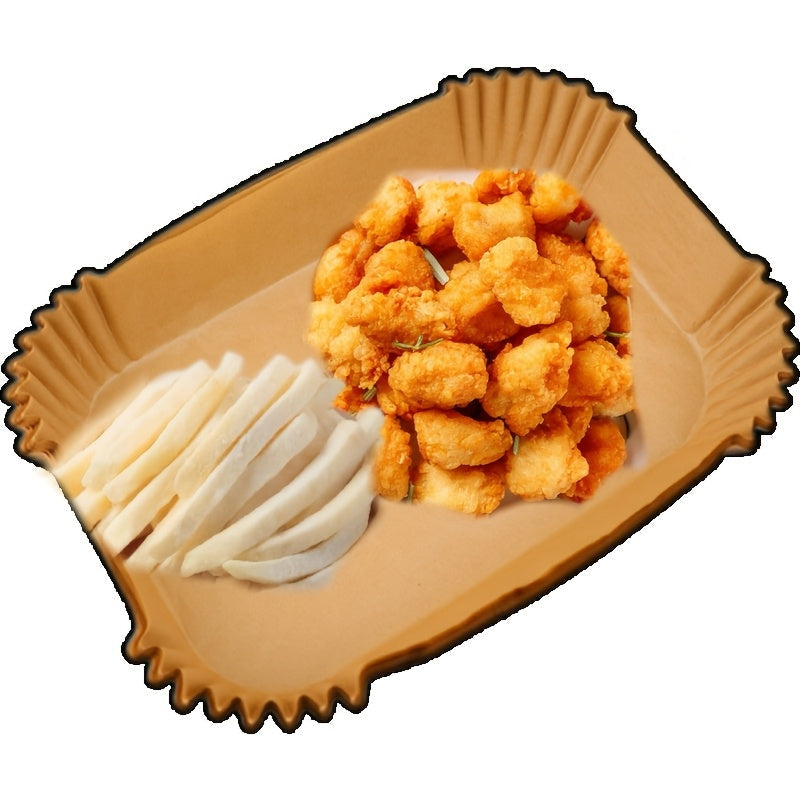 50/100 Pieces Rectangular Non-Stick Baking Paper Sheets for Oven Microwave Air Fryer