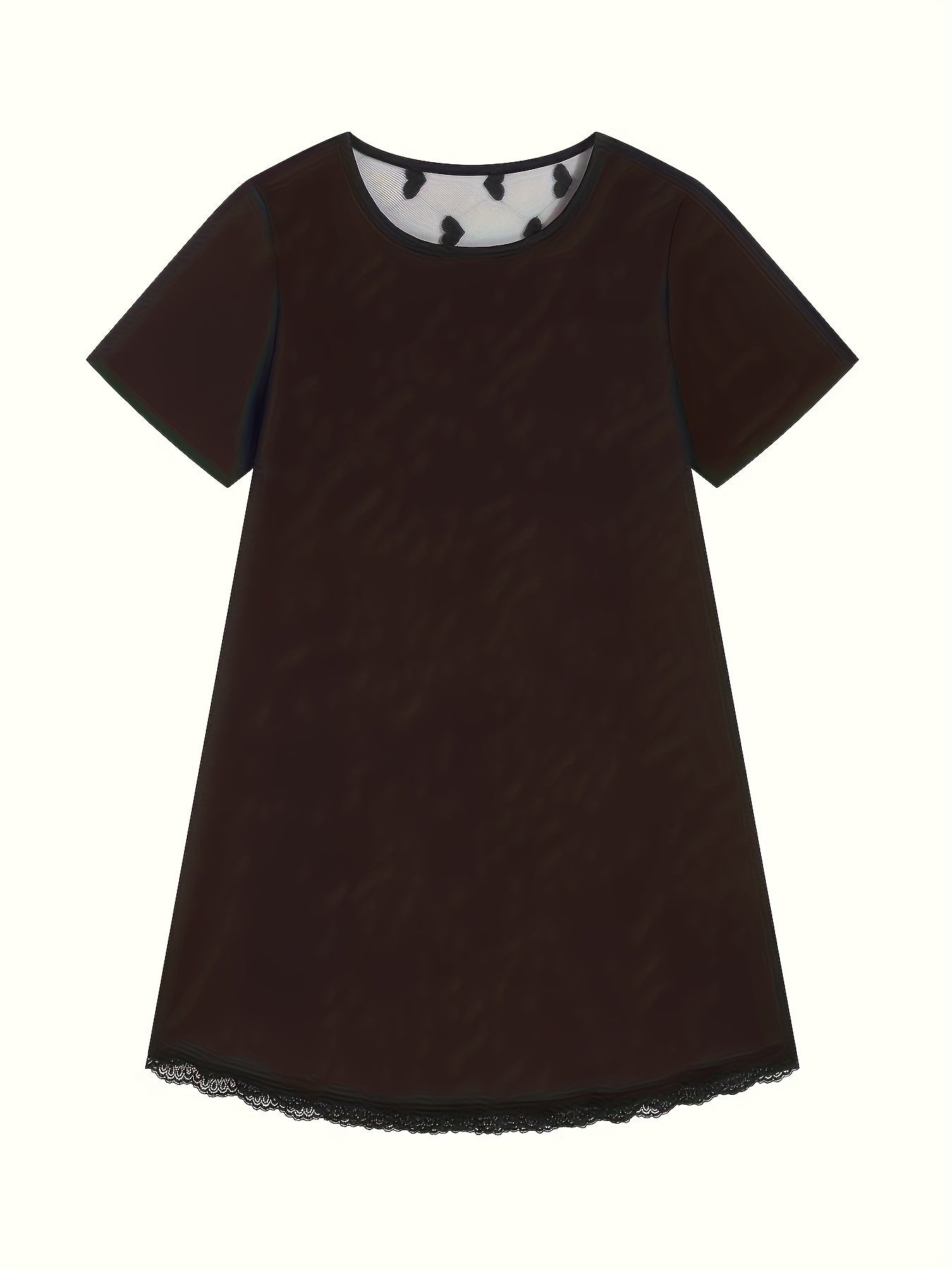 See-Through Lace Back Nightgown for Women Casual Sexy Lingerie