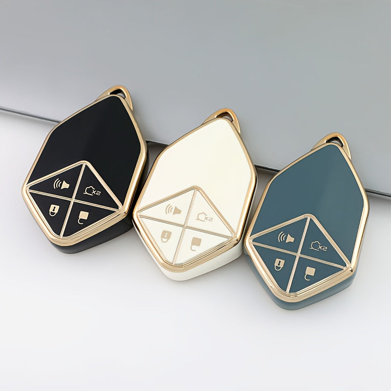 Car Key Fob Case Plastic Hexagonal Design Durable Cover for Car Keys