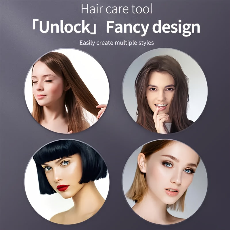 Cortapelos inalámbrico 19.99x4.5x3cm Cepillo de aire caliente para mujer 3 temperaturas LED USB