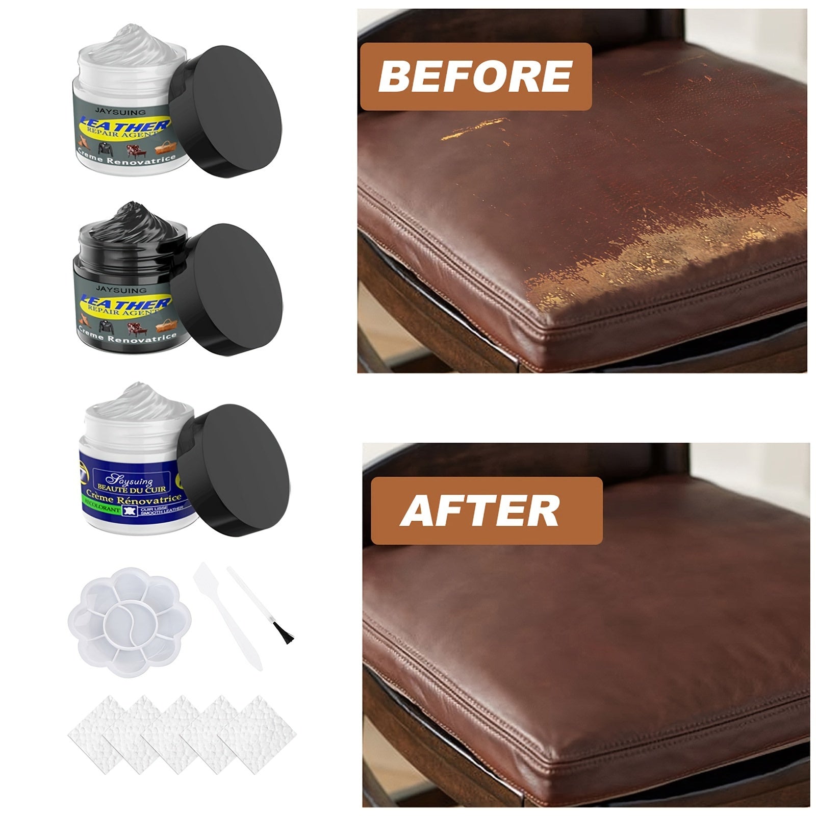 Leather Repair Gel for Sofas and Shoes, Rejuvenating and Scratch Repair