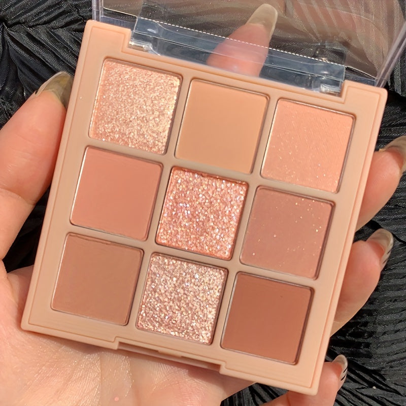 Ayollarlar uchun pushti ko‘zoynak palitrasi, 9 ta rang, mat, shaffof, talksiz, coral, nude