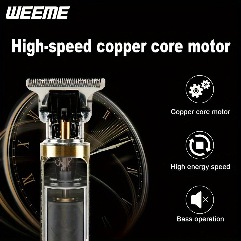 T-shaped cordless hair clipper with USB interface for beard facial body grooming rechargeable