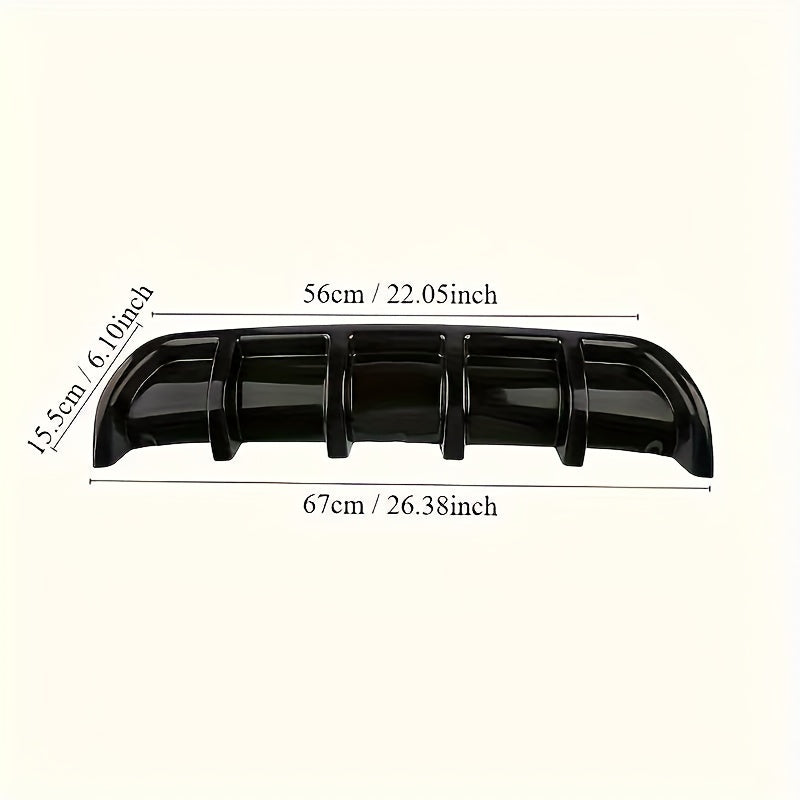 Rear Bumper Diffuser for Cars Durable ABS Plastic External Airflow Accessory