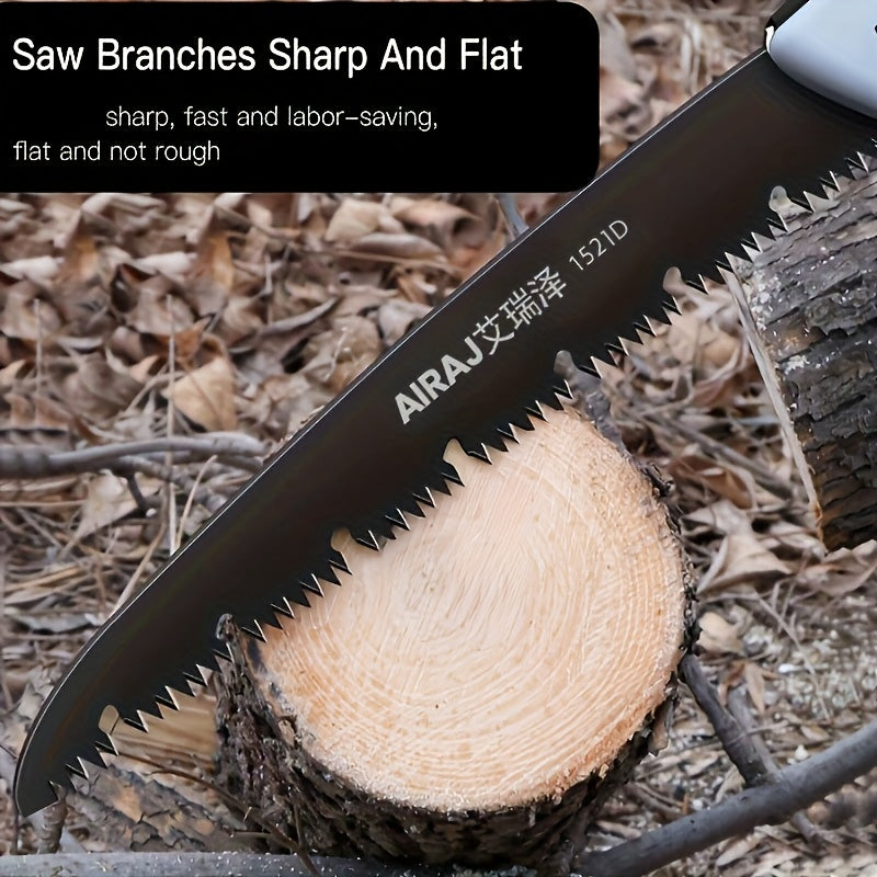 Folding Steel Saw with Anti-Slip Handle for Outdoor Use, Three Sizes
