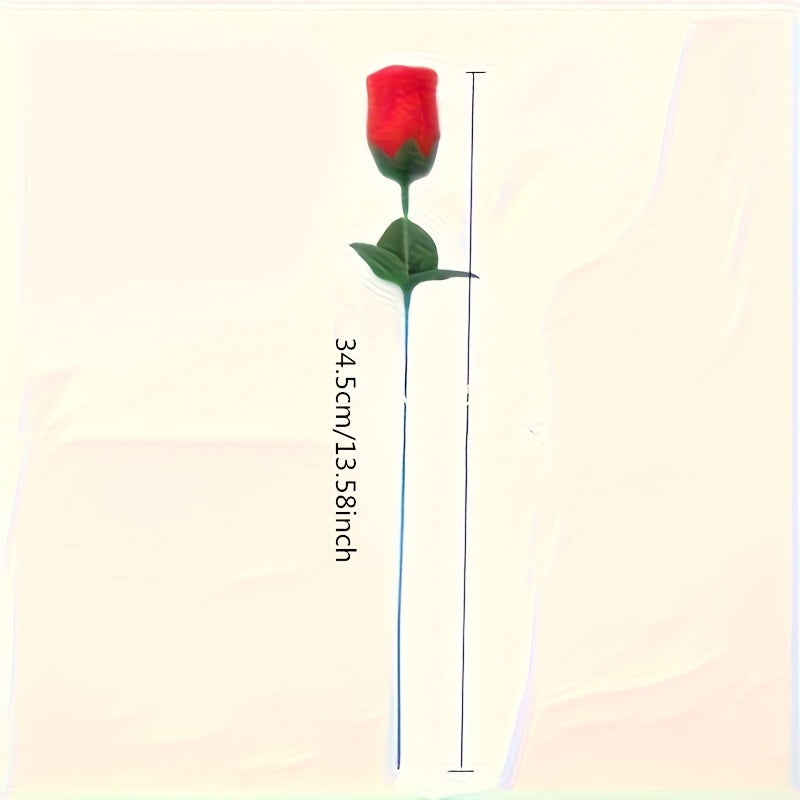 Ramo de 20 rosas artificiales flores falsas para boda, Día de San Valentín, decoración del hogar