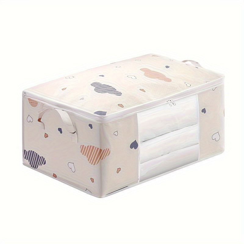 Large Capacity Storage Bag with Handles Dustproof Moisture-Resistant Beige