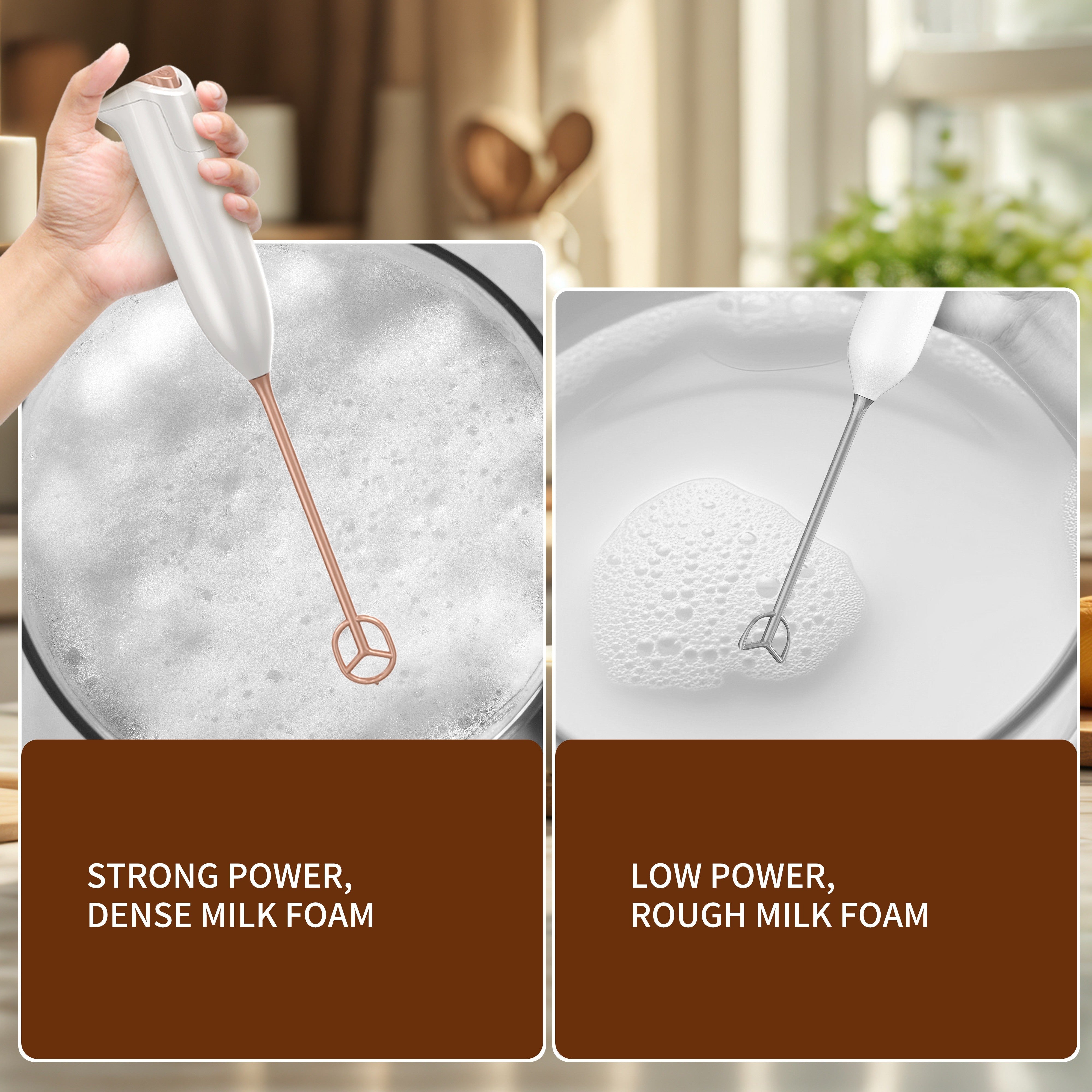 Electric Handheld Mixer Mini Blender for Juicing and Dough, Battery-Powered