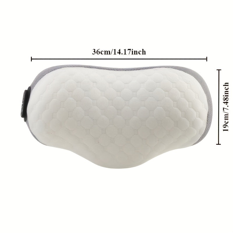 Almohada cervical de espuma viscoelástica con masaje de vibración térmica, tela ergonómica y transpirable