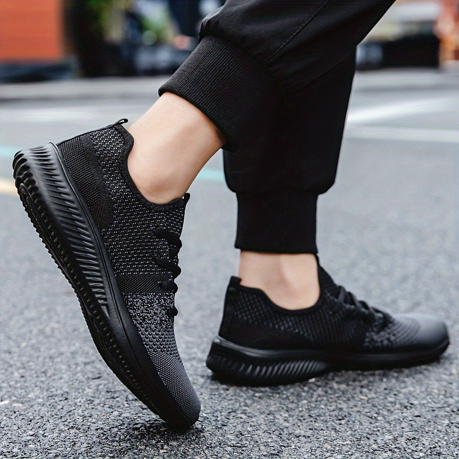 Plus Size Breathable Running Shoes for Men Non-Slip Soft Sole Casual Sneakers