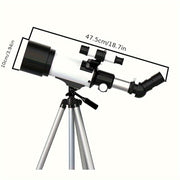 70mm Aperture Astronomical Refractor Telescope for Adults with 300mm Tripod and Phone Adapter