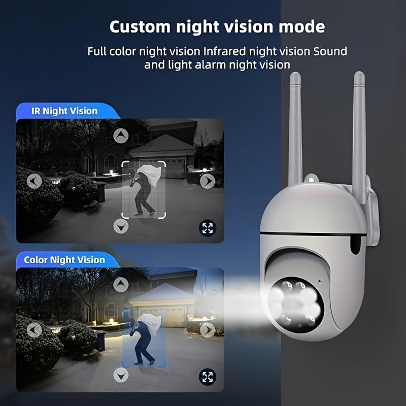 Indoor Security Camera 1080P Night Vision PIR Motion Detection 360 Degree Pan Tilt Zoom Wi-Fi