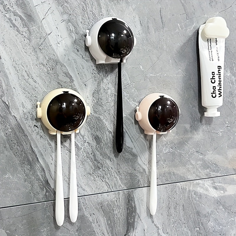 Wall-Mounted Toothbrush Holder for Electric and Manual Brushes with Dust Cover