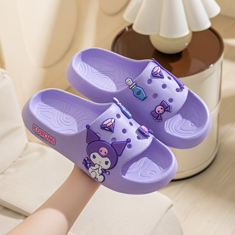 Kids and Adults Cartoon Slippers with Unicorn and Animal Designs Non-Slip EVA Indoor House Shoes in White Pink Blue