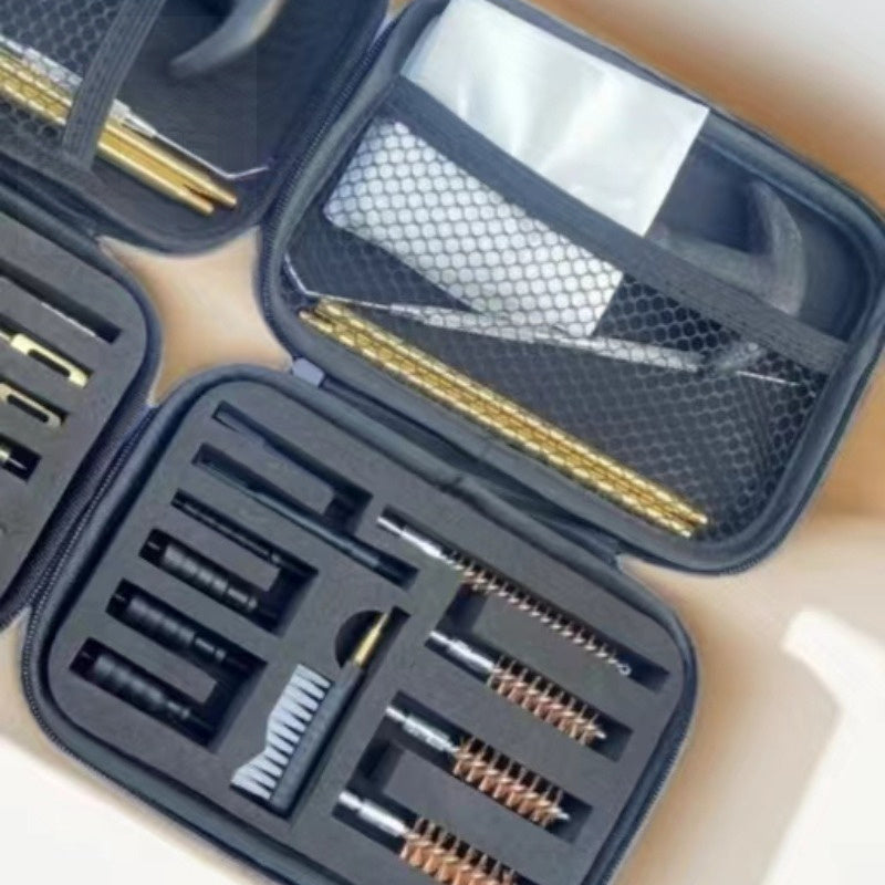 Gun Cleaning Kit with Nylon Case, Brushes, Bronze and Barrel Cleaners
