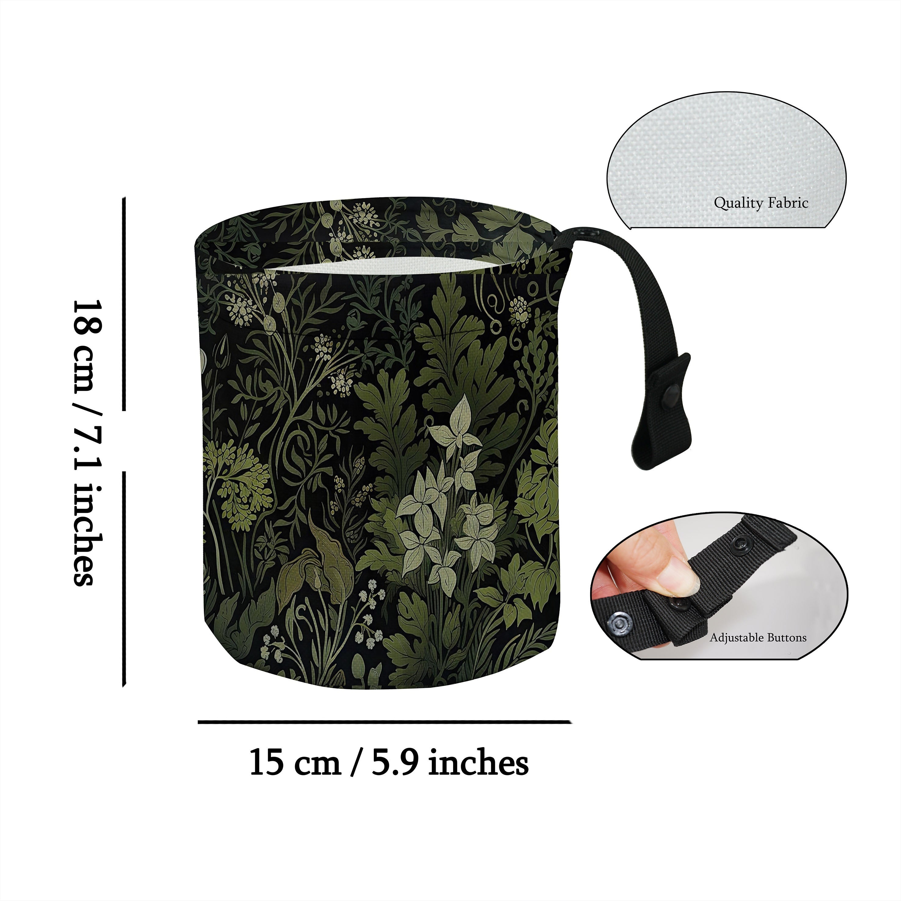 Водонепроницаемый мешок для мусора в автомобиль с зелёными листьями, подвесной органайзер для заднего сиденья