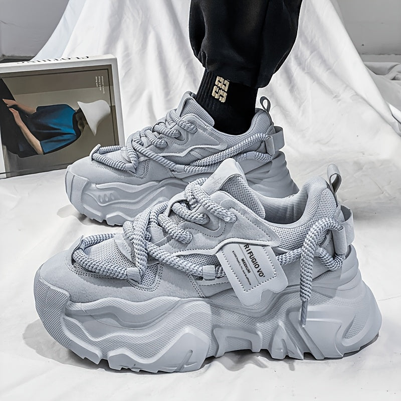 Lightweight Mesh Casual Sneakers for Men with Rubber Sole All-Season Breathable Lace-Up